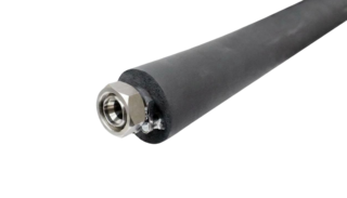 PTFE hose with steel spiral, 200 cm
