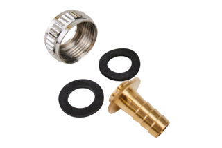 Olive 10 mm with union nut G 3/4", brass