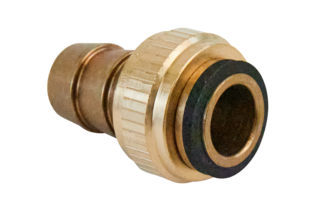 Hose fitting, brass, flat sealent