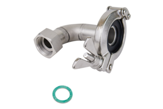 Adapter 90°, G <-> Tri-Clamp