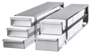 Storage rack w. drawers for upright freezers 129 l
