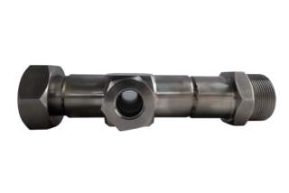 Sight glass, M38 x 1.5 O to M38 x 1.5 I