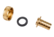 Hose fitting, brass, flat sealent