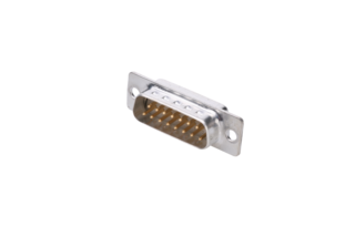 Connector D-SUB, 15-pin, solder terminals