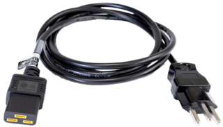 Power cord, C19 plug V-Lock to T23 (CH) 16 A